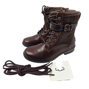 UGG Womens Kesey Chestnut Waterproof Boots With Laces & Buckle Size 5.5